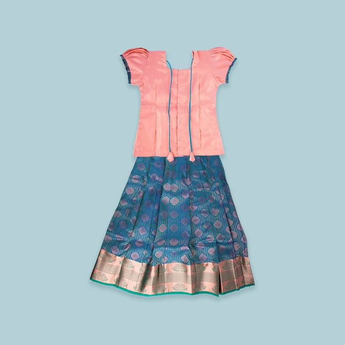 Pattu Pavadai Sattai | Size 7/ Traditional Dress/ Pattu Langa for Kids