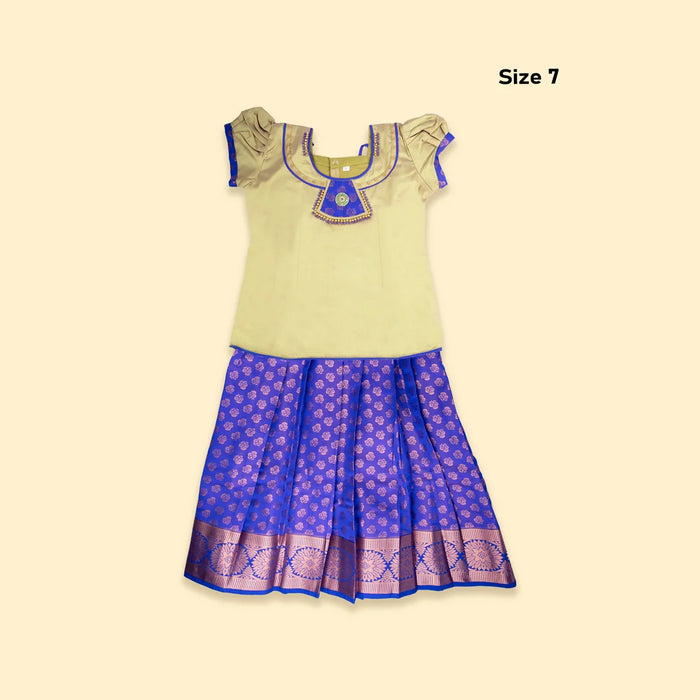 Pattu Pavadai Sattai | Size 7/ Traditional Dress/ Pattu Langa for Kids