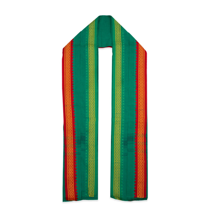 Angavastram - 22 x 54 Inches | Mla Border Thundu/ Gamcha/ Towel/ Green Colour Kasavu Shawl
