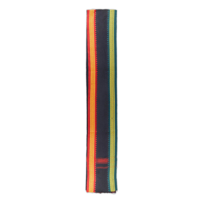Angavasthiram - 35 x 70 Inches | Thalapathi Border Kasavu Shawl/ Thundu/ Black Colour Angavastram