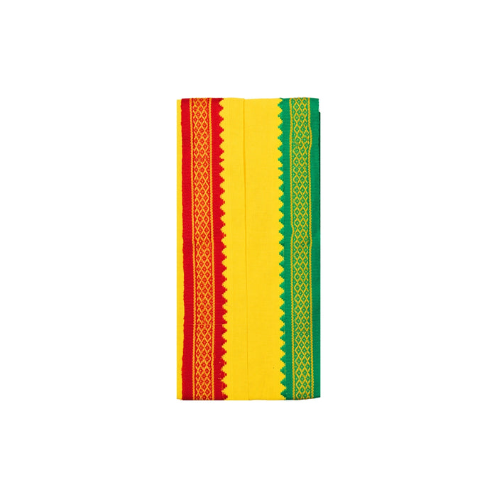 Angavastra - 1.5 Mtrs | Mayilkan Border Towel/ Yellow Colour Gamcha/ Kasavu Shawl/ Thundu