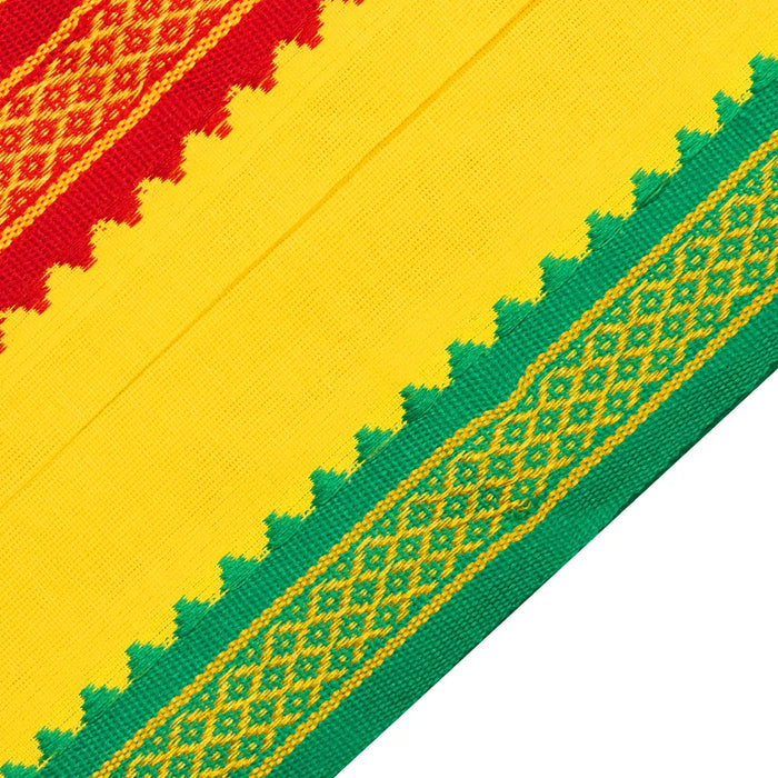 Angavastra - 1.5 Mtrs | Mayilkan Border Towel/ Yellow Colour Gamcha/ Kasavu Shawl/ Thundu