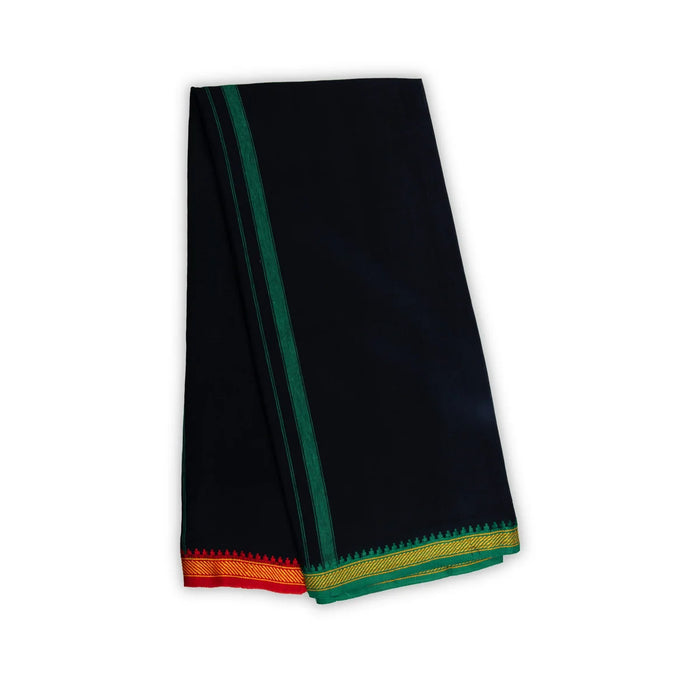 Veshti - 2 Mtrs | Black Colour Vesti/ Thalapathi Design Dhoti for Men