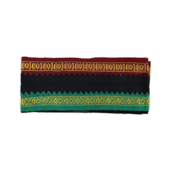 Black Angavastram - 27 X 54 Inches | Mla Border Design Towel/ Thundu/ Gamcha For Temple Visits And Rituals