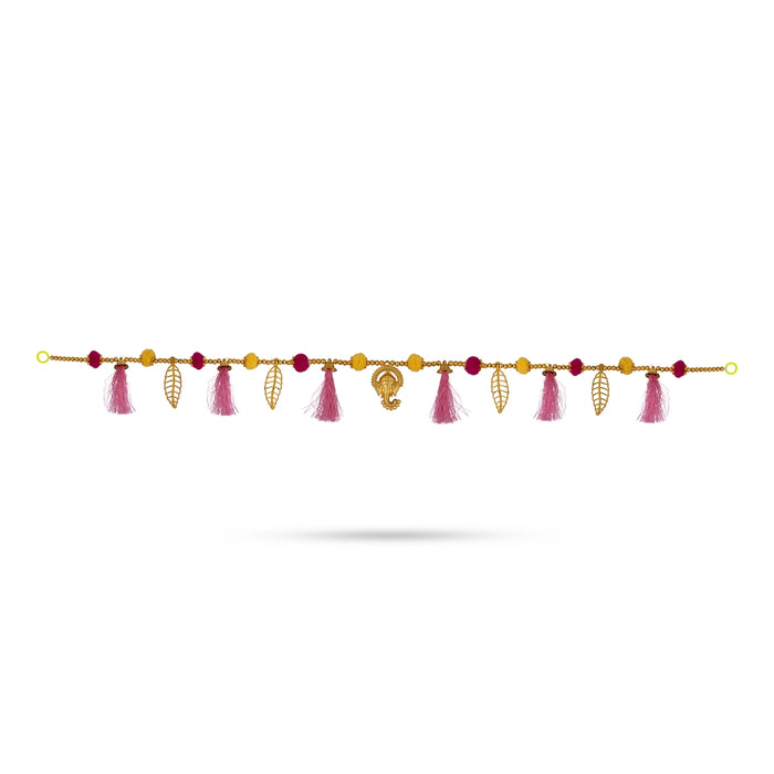 Door Toran - 3 Feet | Ganesha Thoranam / Beaded Artificial Toran / Decorative Bandanwar