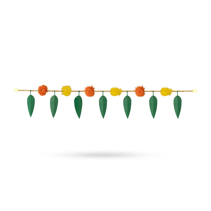 Door Toran - 3 Feet | Green Leaf Design Ladi / Bandanwar/ Door Hanging Thoran for Home Decor