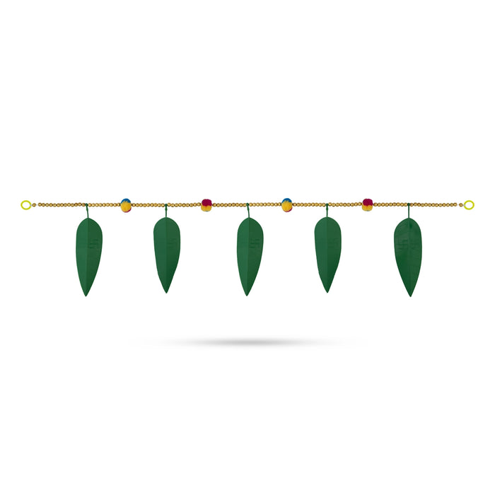 Door Thoran - 3 Feet | Green leaf Toran / Artificial Toranam / Bandanwar for Entrance