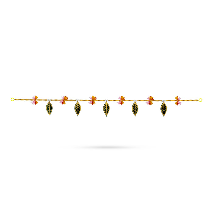 Leaf Design Toran - 3 Feet | Decorative Thoran/ Bandanwar/ Door Hanging Thoranam for Home