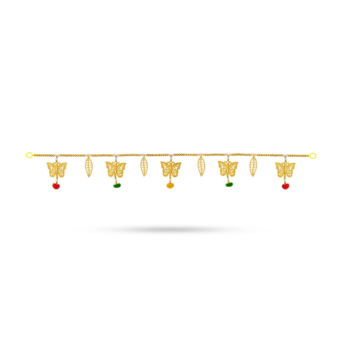 Door Toran - 3 Feet | Ladi/ Artificial Toran/ Beads Design Thoran/ Bandanwar for Pooja Room