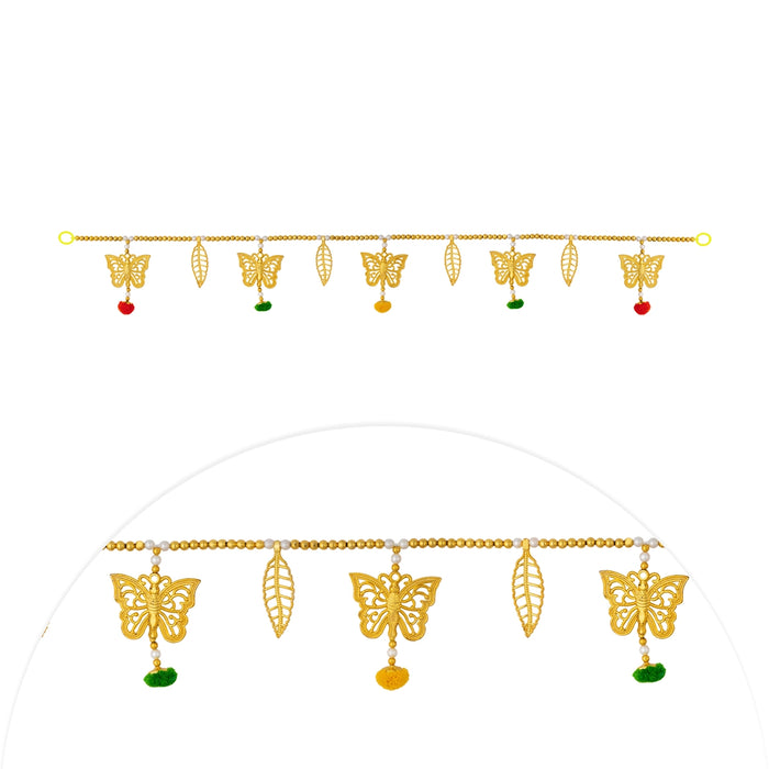 Door Toran - 3 Feet | Ladi/ Artificial Toran/ Beads Design Thoran/ Bandanwar for Pooja Room