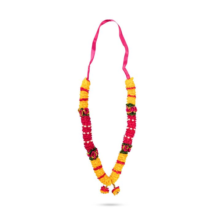 Satin Mala - 15 Inches | Mala / Flower Mala / Artificial Flower Mala for Photo Frame