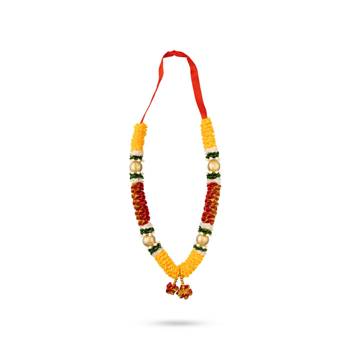 Artificial Garland - 14 Inches | Satin Mala / Cloth Garland / Fancy Mala for Photo Frame & Decor
