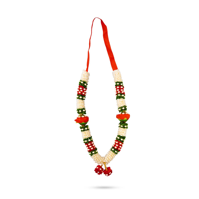 Fancy Mala - 14 Inches | Satin Mala / Cloth Garland / Artificial Garland for Photo Frame Decor