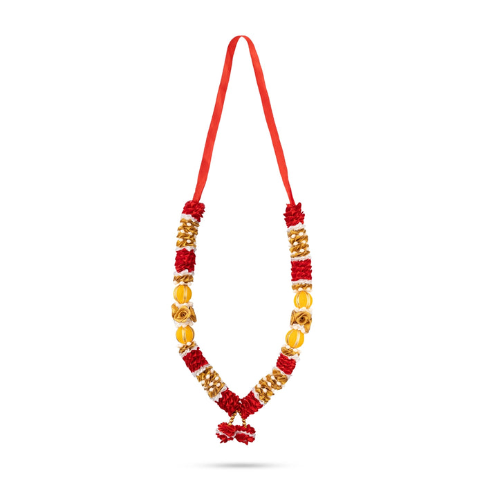 Cloth Mala - 14 Inches | Satin Mala / Artificial Garland / Fancy Mala for Deity Decor