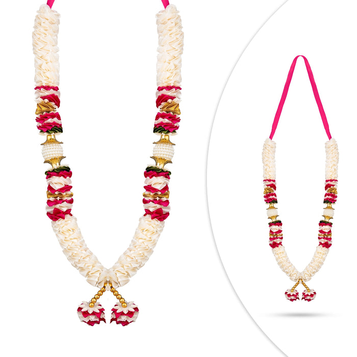 Cloth Mala - 13 Inches | Satin Garland/ Flower Garland/ Divine Decoration for Spiritual Spaces