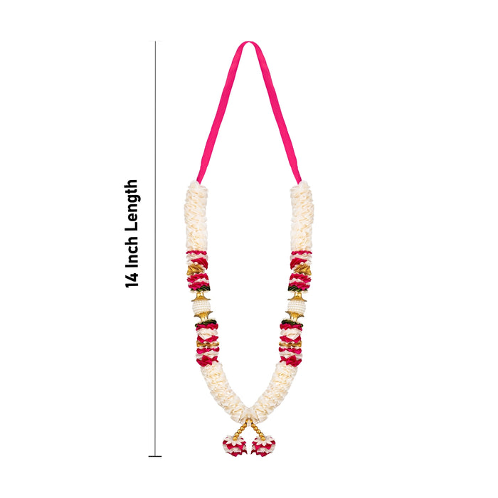 Cloth Mala - 13 Inches | Satin Garland/ Flower Garland/ Divine Decoration for Spiritual Spaces