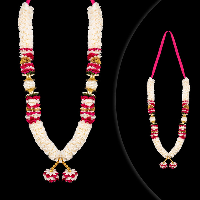 Cloth Mala - 13 Inches | Satin Garland/ Flower Garland/ Divine Decoration for Spiritual Spaces