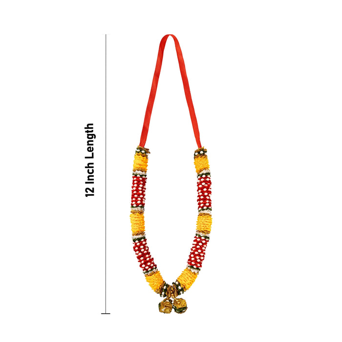 Satin Mala - 12 Inches | Artificial God Garland/ Decorative Mala/ Cloth Mala For Pooja & Festival Decoration