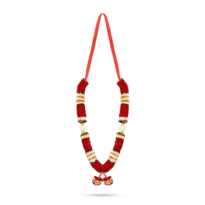 Artificial Garland - 13 Inches | Satin Mala / Cloth Garland / Fancy Mala for Deity Alangaram