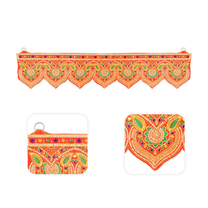 Door Toran - 3 Feet | Embroidery Thoranam / Bandanwar / Decorative Door Hanging
