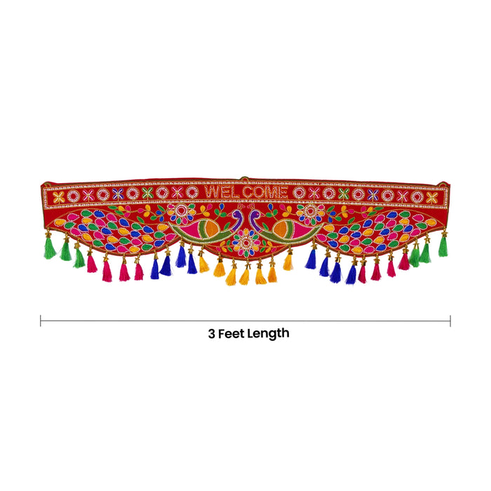 Door Toran - 3 Feet | Thoranam / Welcome with Tussels Design Ladi / Bandanwar for Home Decor