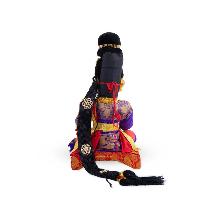 Varalakshmi Ammavari Idol With Jhula- 15 x 8 Inches | Ammavari Vigraham With Face/Ammavari Stand for Varalakshmi Vratam