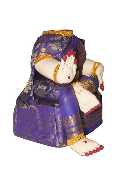 Amman Stand - 10 x 8 Inches | Varalakshmi Decor/ Wooden Ammavari Idol without Face for Deity Decor