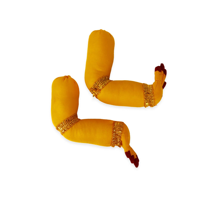 Lakshmi Hands & Leg Set - 18 x 2.5 Inches | Cloth Hastham Padham/ Paduka & Hastam set For Varalakshmi decor