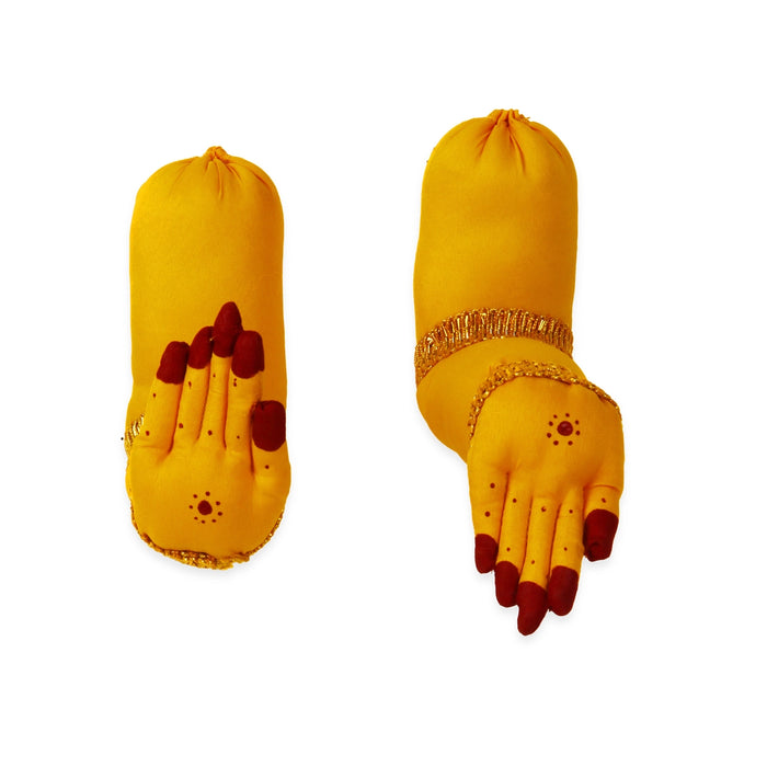 Lakshmi Hands & Leg Set - 18 x 2.5 Inches | Cloth Hastham Padham/ Paduka & Hastam set For Varalakshmi decor