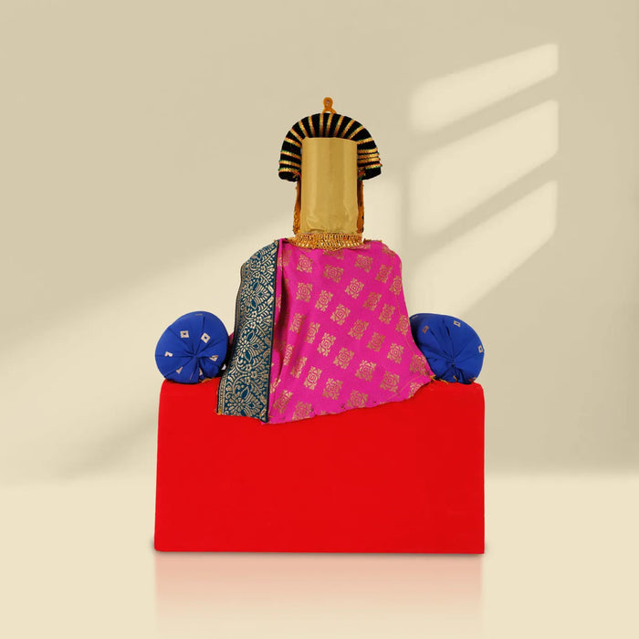 Varalakshmi Ammavari Idol With Simhasanam - 20 x 12 Inches | Ammavari Vigraham With Face for Varalakshmi Vratam