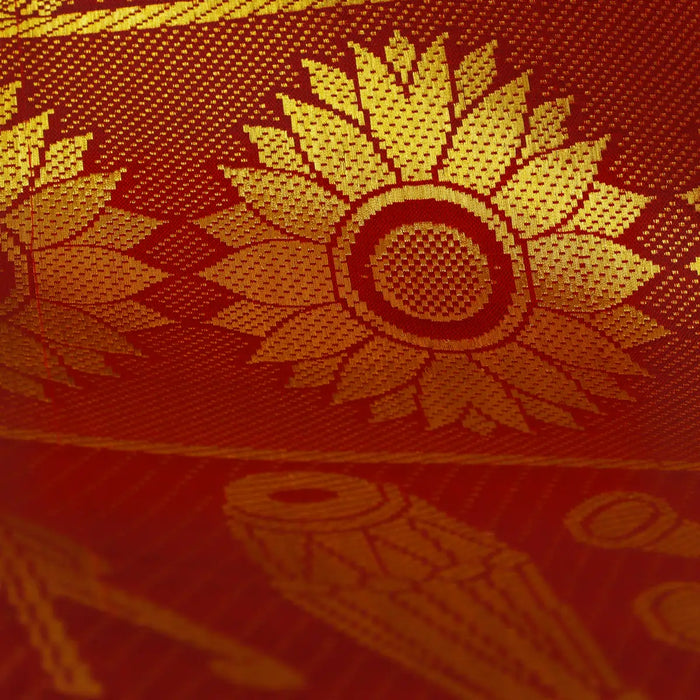 Shawl - 32 x 54 Inches | Sangeetha Mummorthigal Design Angavastra/ Ponnadai Jari Shawl for Men