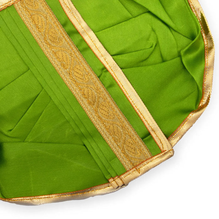 Panchakacham - 6 x 8 Inches | Dhoti/ Satin with Jari Border Panchagajam for Deity