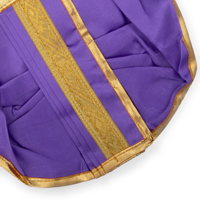 Panchakacham - 6 x 8 Inches | Dhoti/ Satin with Jari Border Panchagajam for Deity