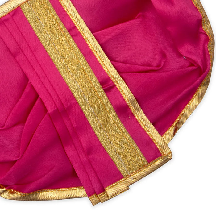 Panchakacham - 6 x 8 Inches | Dhoti/ Satin with Jari Border Panchagajam for Deity