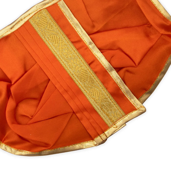 Panchakacham - 6 x 8 Inches | Dhoti/ Satin with Jari Border Panchagajam for Deity