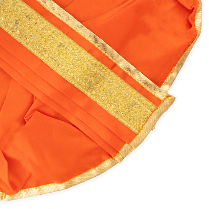 Panchakacham - 7 Inches | Satin Panchakajam/ Jari Border Dhoti for Deity Decor/ Assorted Colour