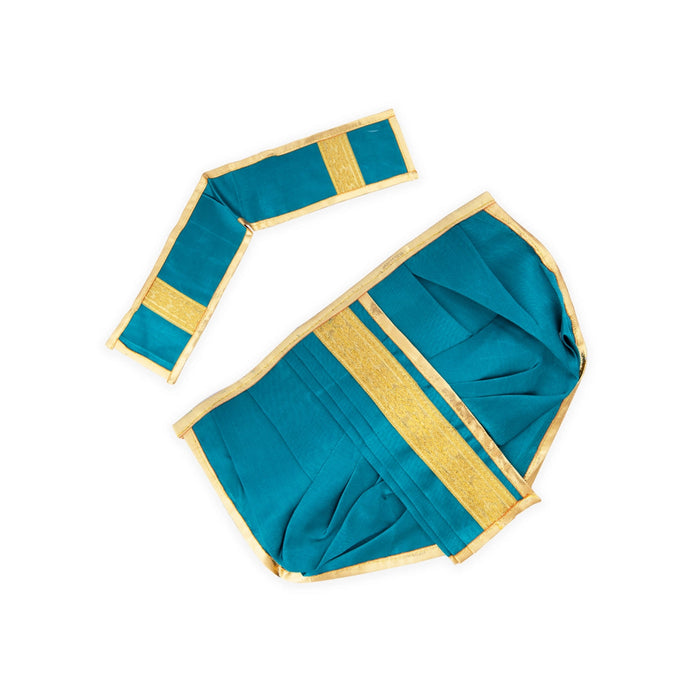 Panchakacham - 7 Inches | Satin Panchakajam/ Jari Border Dhoti for Deity Decor/ Assorted Colour