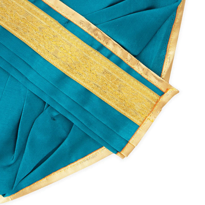 Panchakacham - 7 Inches | Satin Panchakajam/ Jari Border Dhoti for Deity Decor/ Assorted Colour