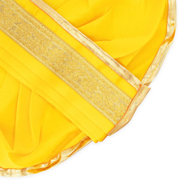 Panchakacham - 7 Inches | Satin Panchakajam/ Jari Border Dhoti for Deity Decor/ Assorted Colour