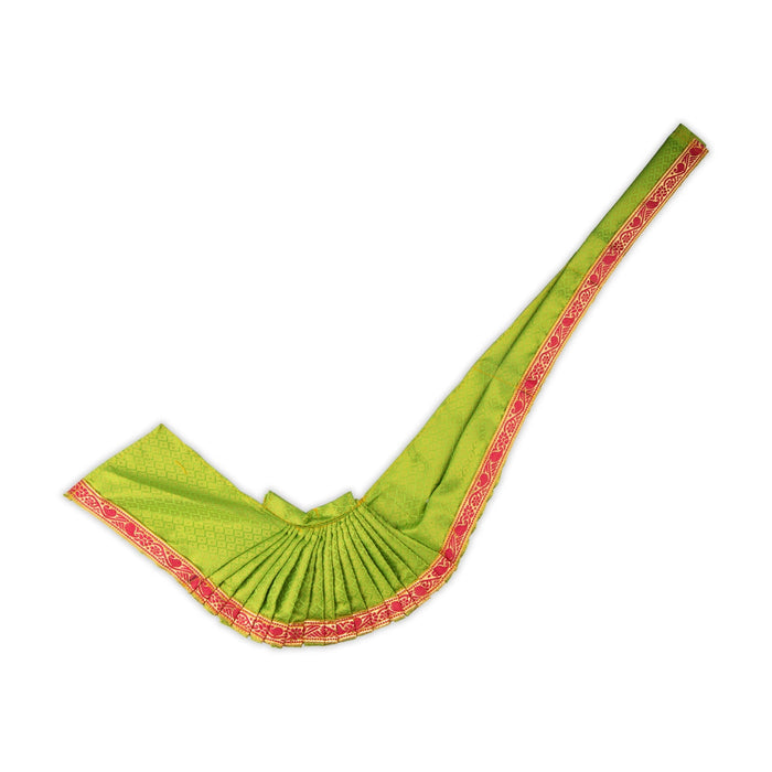 Amman Saree - 9 Inches | Jari Border Mata Poshak/ Satin Devi Dress For Deity/ Assorted Colours