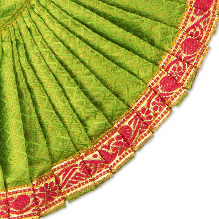 Amman Saree - 9 Inches | Jari Border Mata Poshak/ Satin Devi Dress For Deity/ Assorted Colours