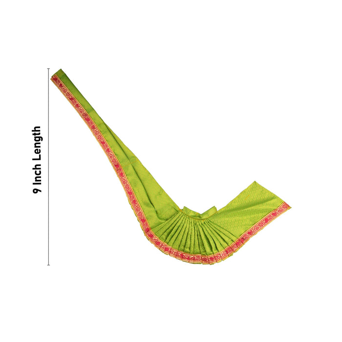 Amman Saree - 9 Inches | Jari Border Mata Poshak/ Satin Devi Dress For Deity/ Assorted Colours