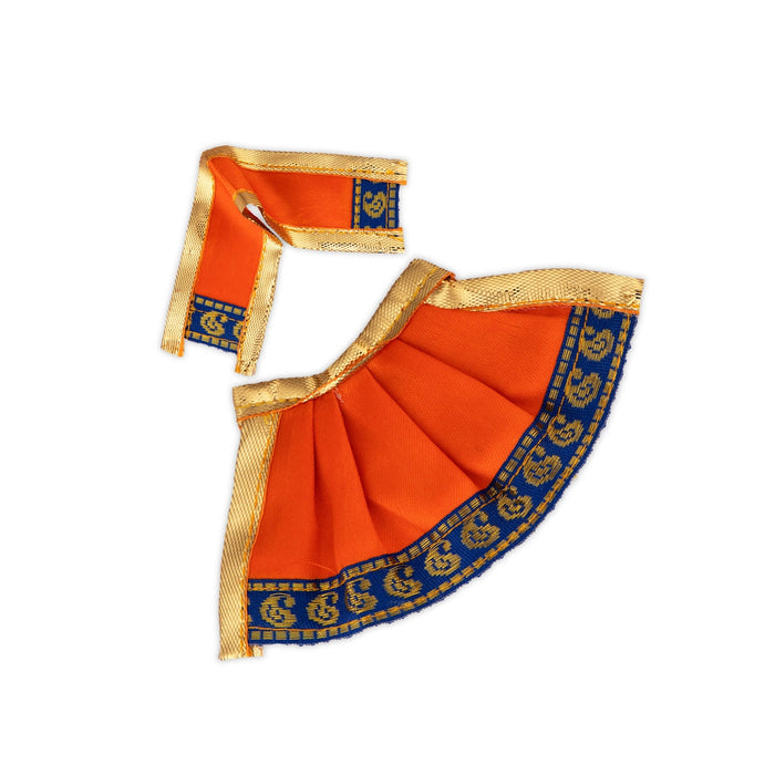 Amman Pavadai - 3 x 6 Inches | Satin Devi Vastra/ Mata Dress/ Jari Border Mata Poshak for Deity/Assorted Colour