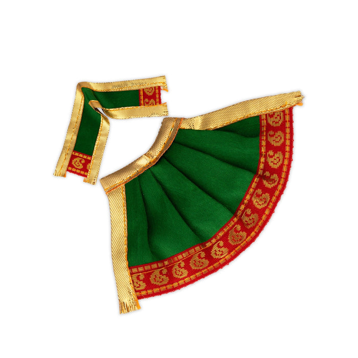 Amman Pavadai - 3 x 6 Inches | Satin Devi Vastra/ Mata Dress/ Jari Border Mata Poshak for Deity/Assorted Colour