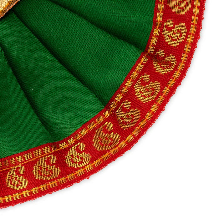 Amman Pavadai - 3 x 6 Inches | Satin Devi Vastra/ Mata Dress/ Jari Border Mata Poshak for Deity/Assorted Colour