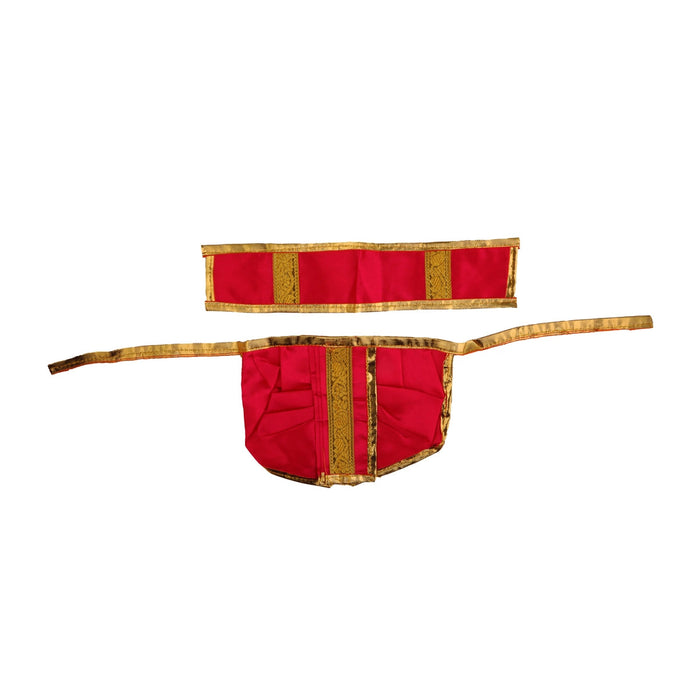 Panchakacham - 5 x 6.5 Inches | Jari Border Dhoti/ Panchakajam for Deity/ Assorted Colour