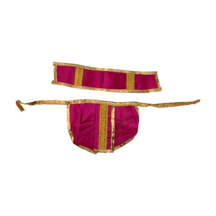Panchakacham - 5 x 6.5 Inches | Jari Border Dhoti/ Panchakajam for Deity/ Assorted Colour