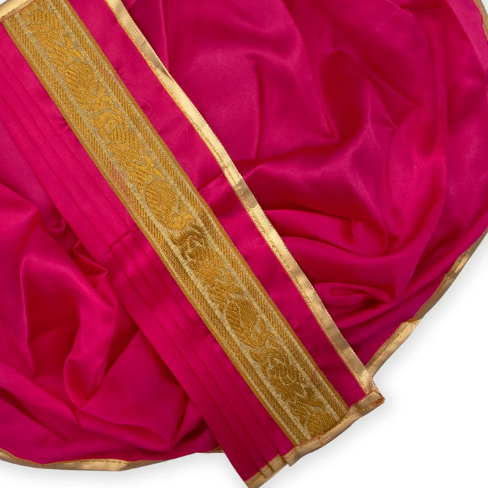 Panchakacham - 12 Inches | Satin with Jari Border Dhoti/ Panchagajam for Deity/ Assorted Colour