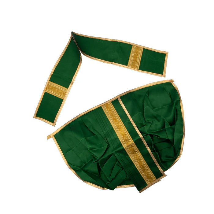 Panchakacham - 12 Inches | Satin with Jari Border Dhoti/ Panchagajam for Deity/ Assorted Colour