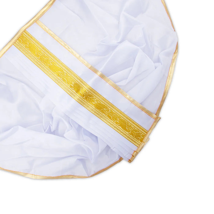 Panchakacham - 12 Inches | Satin with Jari Border Dhoti/ Panchagajam for Deity/ Assorted Colour